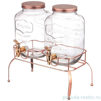 Диспенсеры для напитков 2 шт по 4 л на подставке / 271192