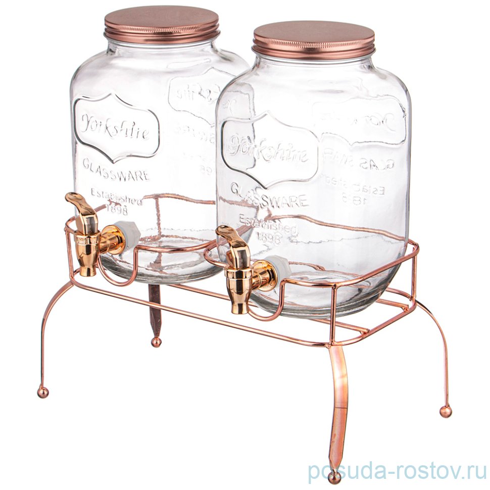 Диспенсеры для напитков 2 шт по 4 л на подставке / 271192