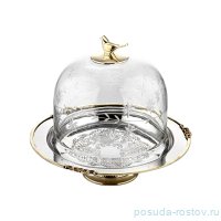 Блюдо 24 х 24 х 21см с крышкой &quot;Black Pearl /Голубь&quot; / 288056