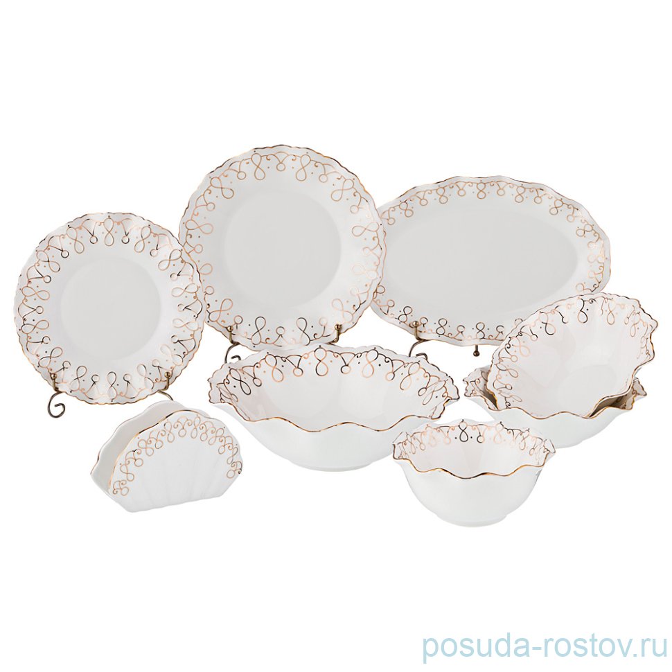 Столовый сервиз на 6 персон 23 предмета (без супника) "Лаура /Золото" / 194087