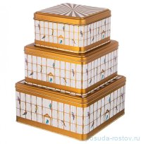 Набор банок для сыпучих продуктов (1,9/3,7/5,8 л) 3 шт &quot;Paradise bird&quot; / 329571