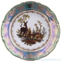 Набор тарелок 23 см 6 шт глубокие &quot;Мария-Тереза /Охота зелёная&quot; / 314064