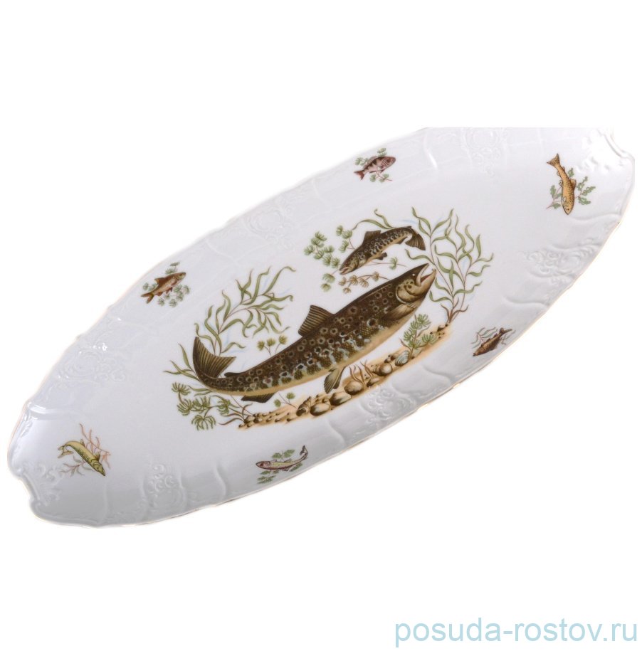 Блюдо 52 х 20 х 4,5 см для рыбы "Бернадотт / Рыбы" / 091818 Блюдо 52 х 20 х 4,5 см для рыбы "Бернадотт / Рыбы" / 091818