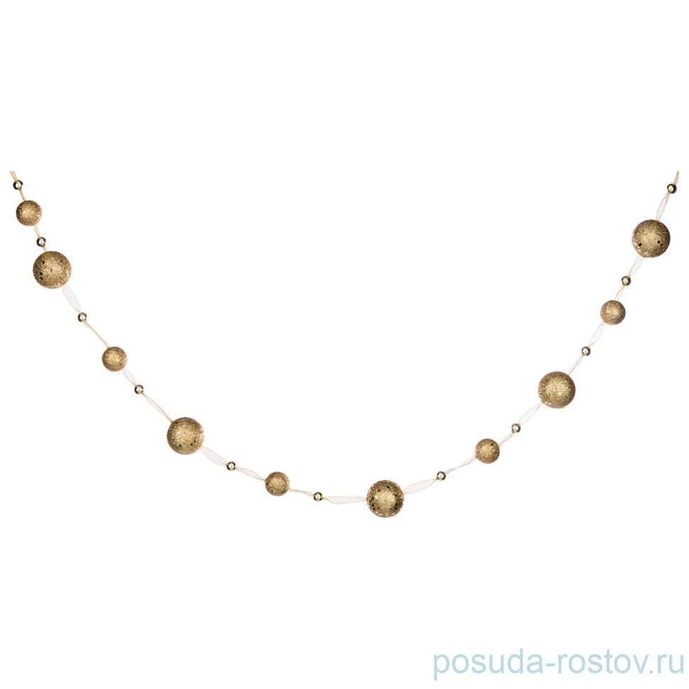 Декоративное изделие 100 см "Бусы /Шары золотые" / 202348