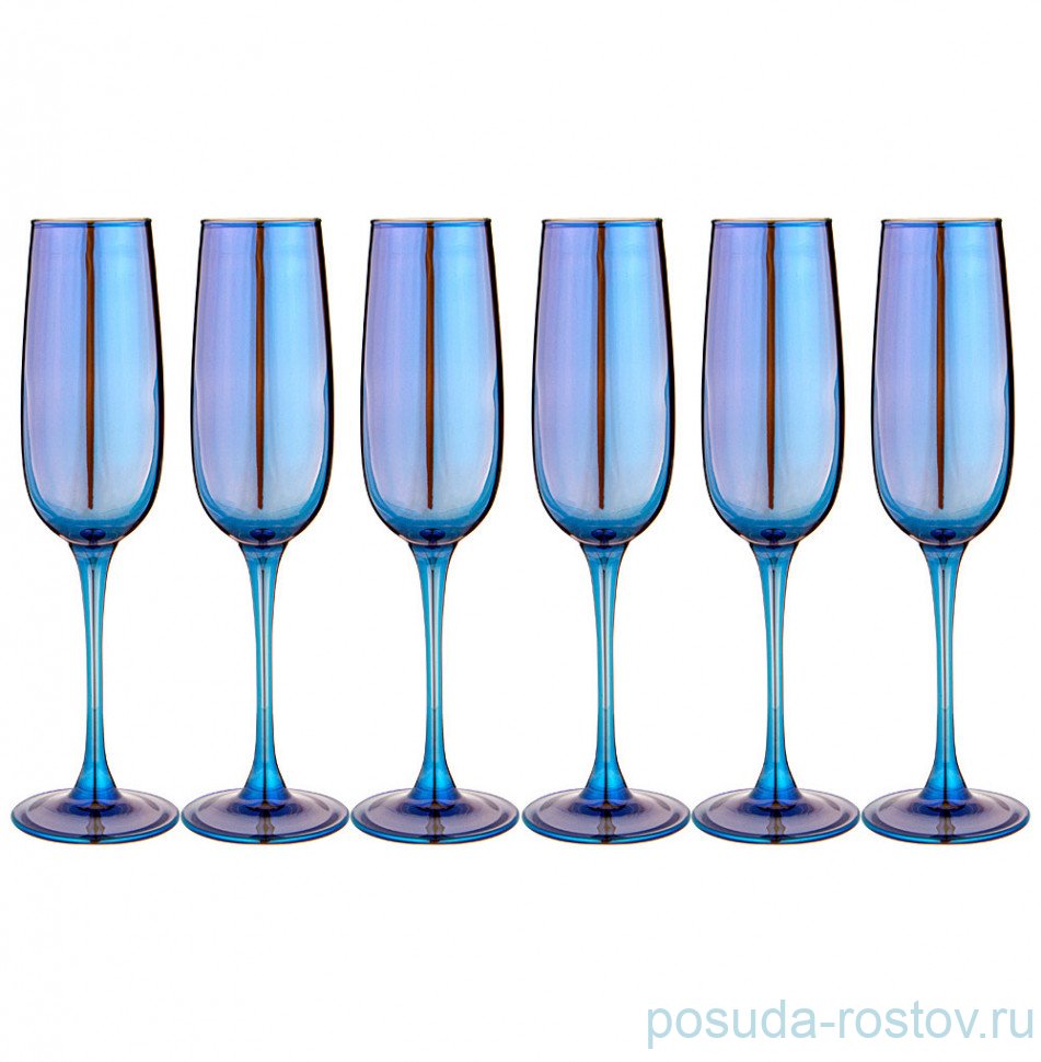 Бокалы для шампанского 175 мл 6 шт "Лазурит" / 281414 Бокалы для шампанского 175 мл 6 шт "Лазурит" / 281414