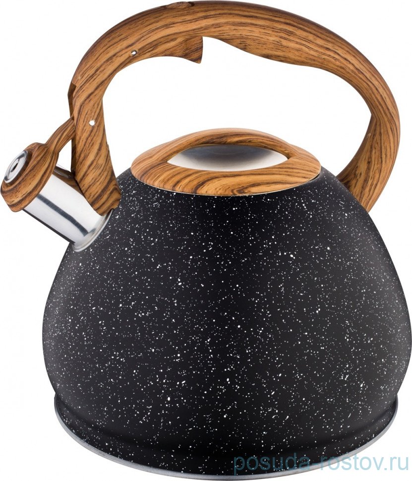 Чайник 3 л со свистком термоаккумулирующее дно индукция чёрный "Agness" / 196303 Чайник 3 л со свистком термоаккумулирующее дно индукция чёрный "Agness" / 196303