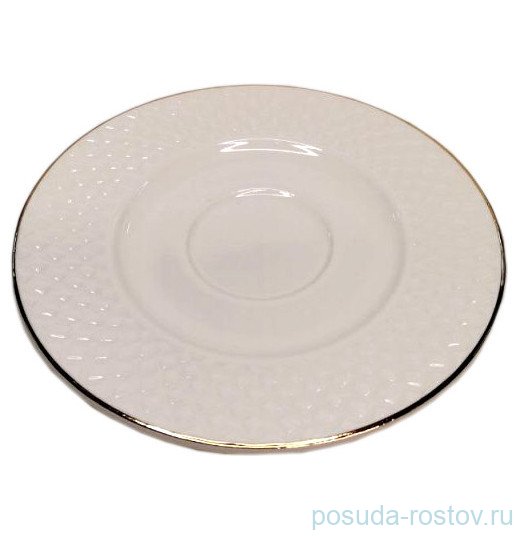 Блюдце 12,5 см 1 шт "диаманд голд" / 303791