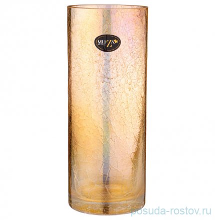 Ваза для цветов 12 х 30 см &quot;cracle amber&quot; / 312843
