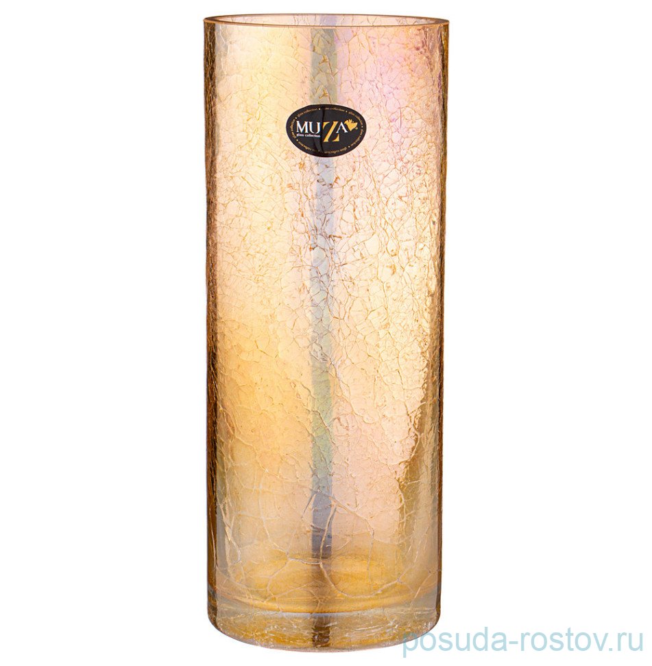 Ваза для цветов 12 х 30 см "cracle amber" / 312843 Ваза для цветов 12 х 30 см "cracle amber" / 312843