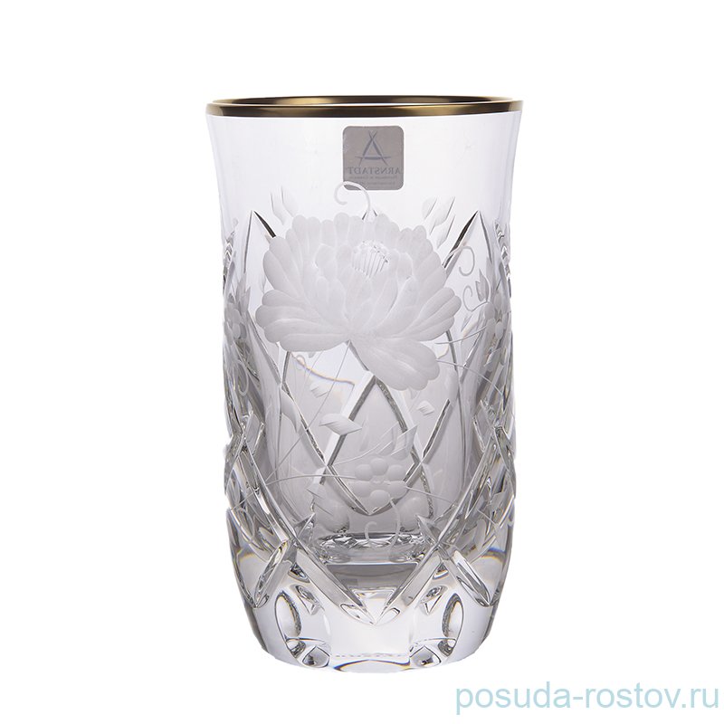 Стаканы для воды 300 мл 6 шт "Роза /Золотой кант" / 159627