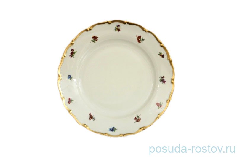 Набор тарелок 21 см 6 шт  Bohemia Porcelan Moritz Zdekauer 1810 s.r.o. "Анжелика /Мелкие цветы /СК" / 057317