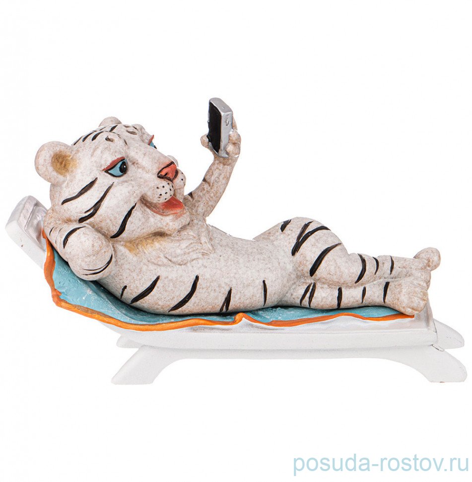 Фигурка 20 х 11 х 11 см белая "тигруля" / 268794