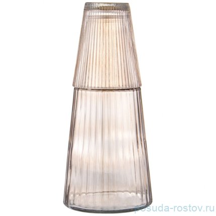 Графин для воды 800 мл с крышкой-стаканом amber Agness / 355431