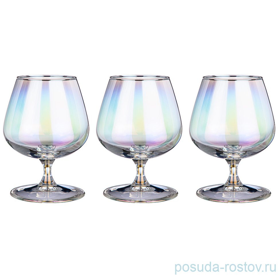 Бокалы для бренди 410 мл 3 шт "Лиловая дымка" / 251995