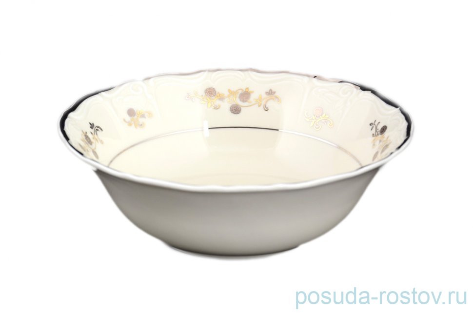 Салатник 19 см 1 шт "Мария-Луиза /Платиновый цветок /СК" / 112986