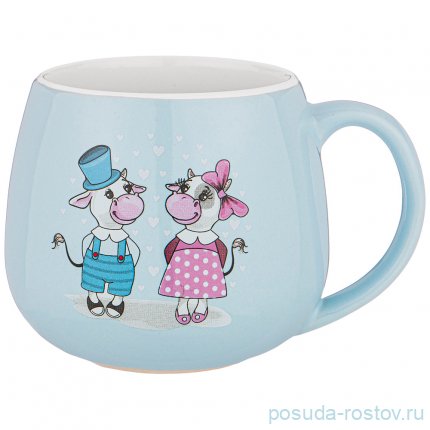 Кружка 350 мл &quot;Милая коровка /Голубая&quot; / 227184