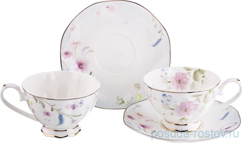 Набор чайных пар 240 мл 2 шт "луговые цветы" / 189223