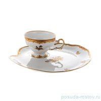 Чайная пара 210 мл 1 шт &quot;Эгоист /Роза золотая /золото&quot; / 085388