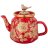 Чайник 1 л эмалированный красный &quot;Agness /Золотые цветы&quot; / 196426