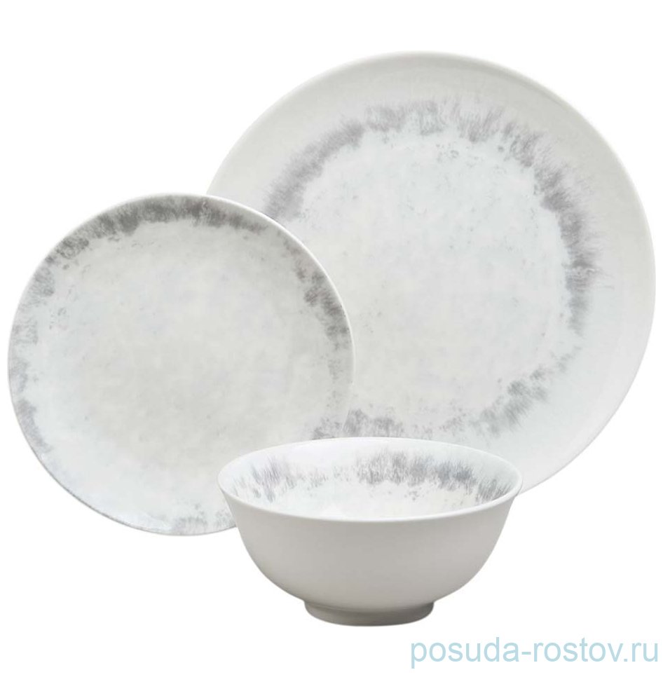 Набор посуды на 4 персоны 12 предметов серый "Daily" / 377815