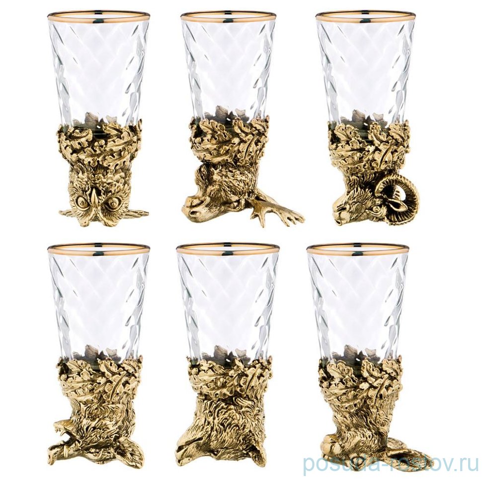 Рюмки 50 мл 6 шт штрафные "Элит охота" / 274822