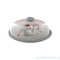 Блюдо для блинов 23 х 9,7 см с крышкой &quot;Медвежонок и снеговик&quot;  / 290116