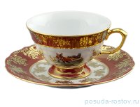 Чашка 220 мл 1 шт (без блюдца) &quot;Мария-Тереза /Охота красная 2&quot; / 145306