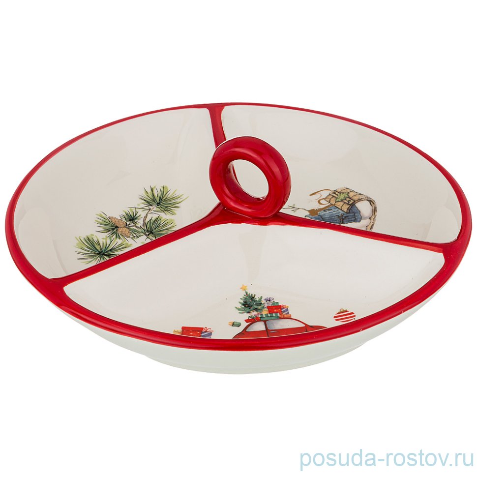 Менажница 22 х 22 х 8 см "Зимняя забава" / 215201