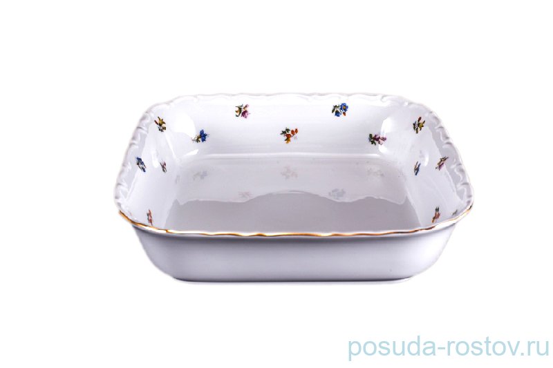 Салатник 24 см квадратный Bohemia Porcelan Moritz Zdekauer 1810 s.r.o. "Офелия /Мелкие цветы" / 039454 Салатник 24 см квадратный Bohemia Porcelan Moritz Zdekauer 1810 s.r.o. "Офелия /Мелкие цветы" / 039454