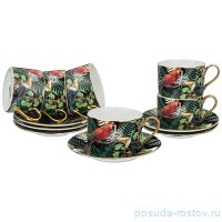 Набор чайных пар 180 мл 6 шт &quot;тропические птицы&quot; / 195031
