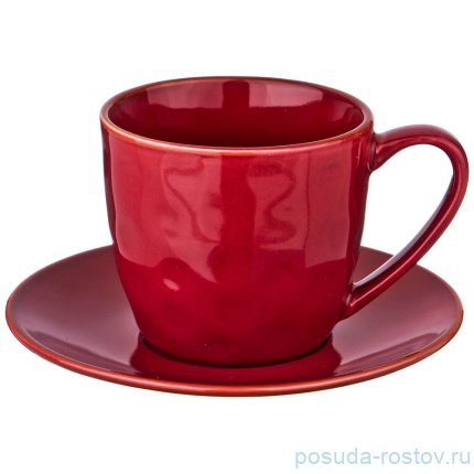 Чайная пара 240 мл 1 шт &quot;Concerto /Винно-красный&quot; / 172223