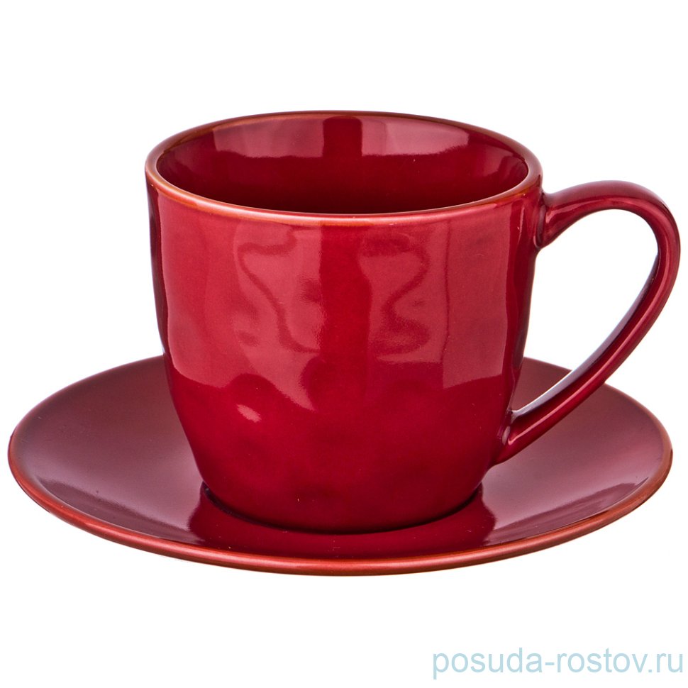 Чайная пара 240 мл 1 шт "Concerto /Винно-красный" / 172223