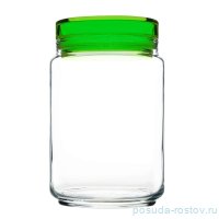 Банка для сыпучих продуктов 1 л с зеленой крышкой &quot;Колорлишес&quot; / 161793