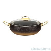 Сотейник 28 х 7 см с антипригарным покрытием 3,5 л &quot;GRANITE SINGLES SERIES /GOLD&quot; / 166112