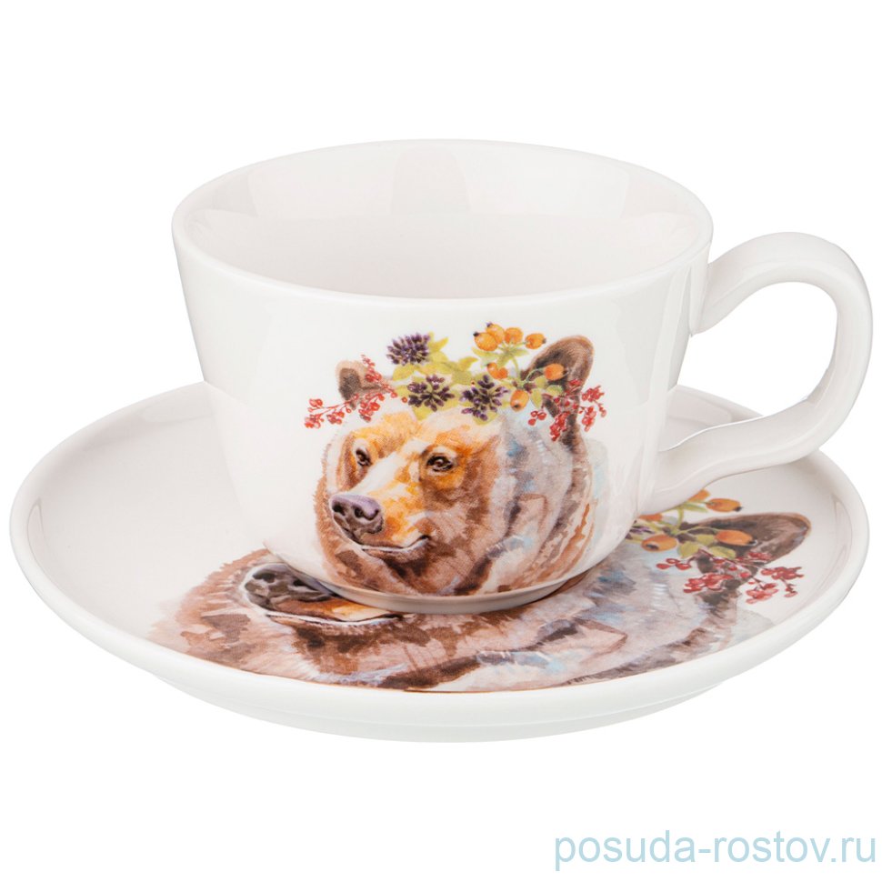 Чайная пара 230 мл 1 шт "Лесная сказка /Медведь"  / 213597