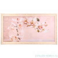 Картина 50 х 100 см &quot;Орхидея&quot; /рамка крем с золотом / 275183