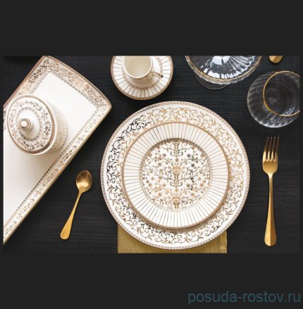 Блюдо 35 х15 см прямоугольное &quot;Golden /Золотистый орнамент&quot; / 369069