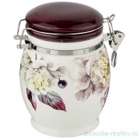 Емкость для сыпучих продуктов 11,5 х 11,5 х 15 см с зажимом 700 мл &quot;Пурпур&quot; / 212321