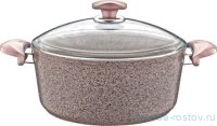 Кастрюля 30 х 13 см антипригарное покрытие 8,7 л коричневая &quot;GRANITE SINGLES&quot; / 295724