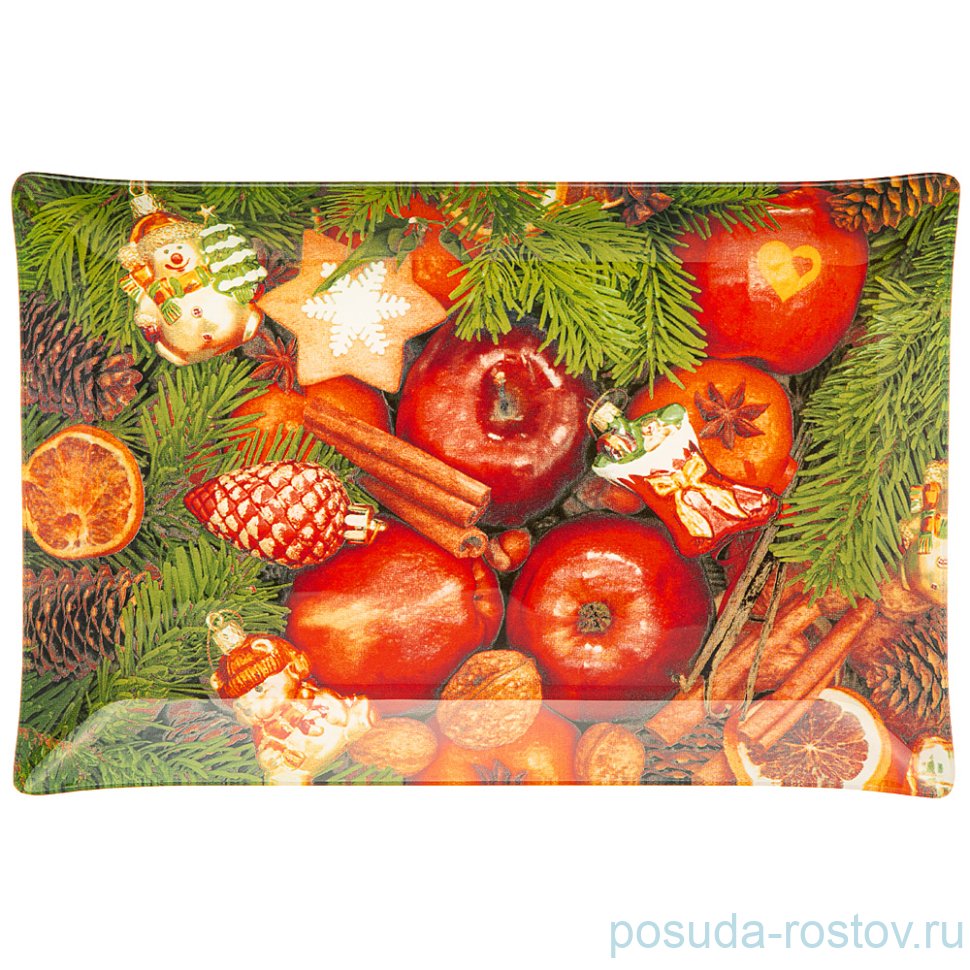 Блюдо 30 х 20 см прямоугольное "Рождественская сказка" (6шт.) / 268428 Блюдо 30 х 20 см прямоугольное "Рождественская сказка" (6шт.) / 268428