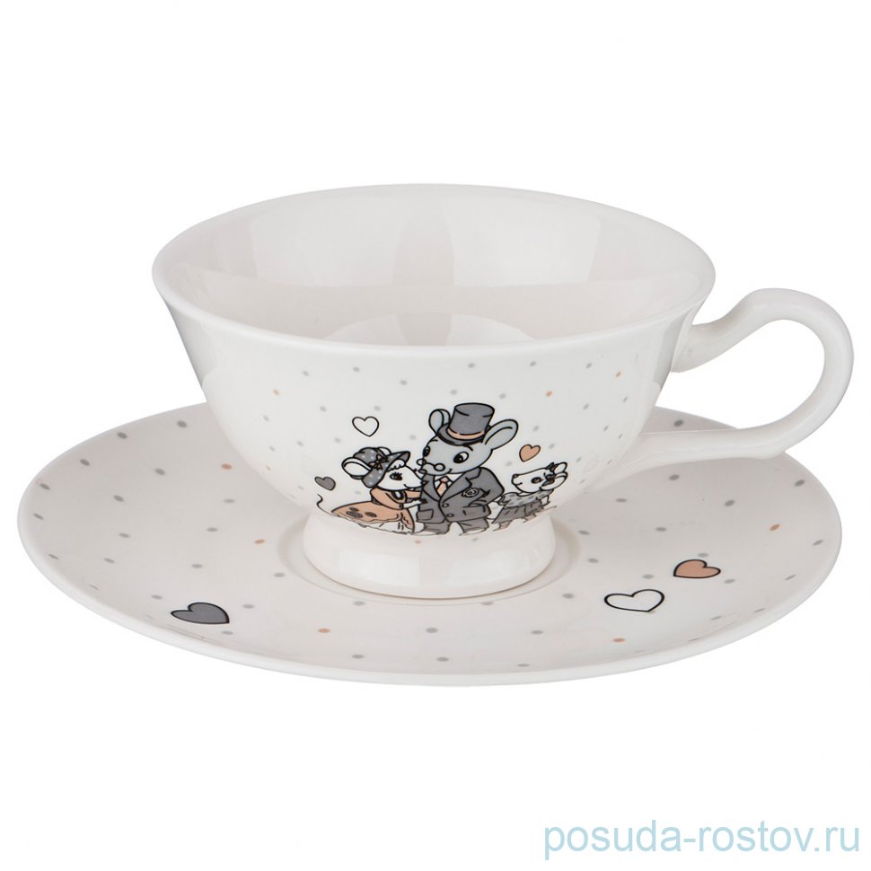 Чайная пара 250 мл "Ля мур /Мышки" / 255716
