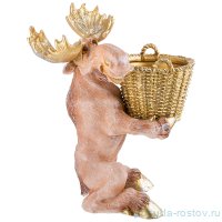 Фигурка 31 х 36 см &quot;Лось с корзиной&quot; золото / 271173