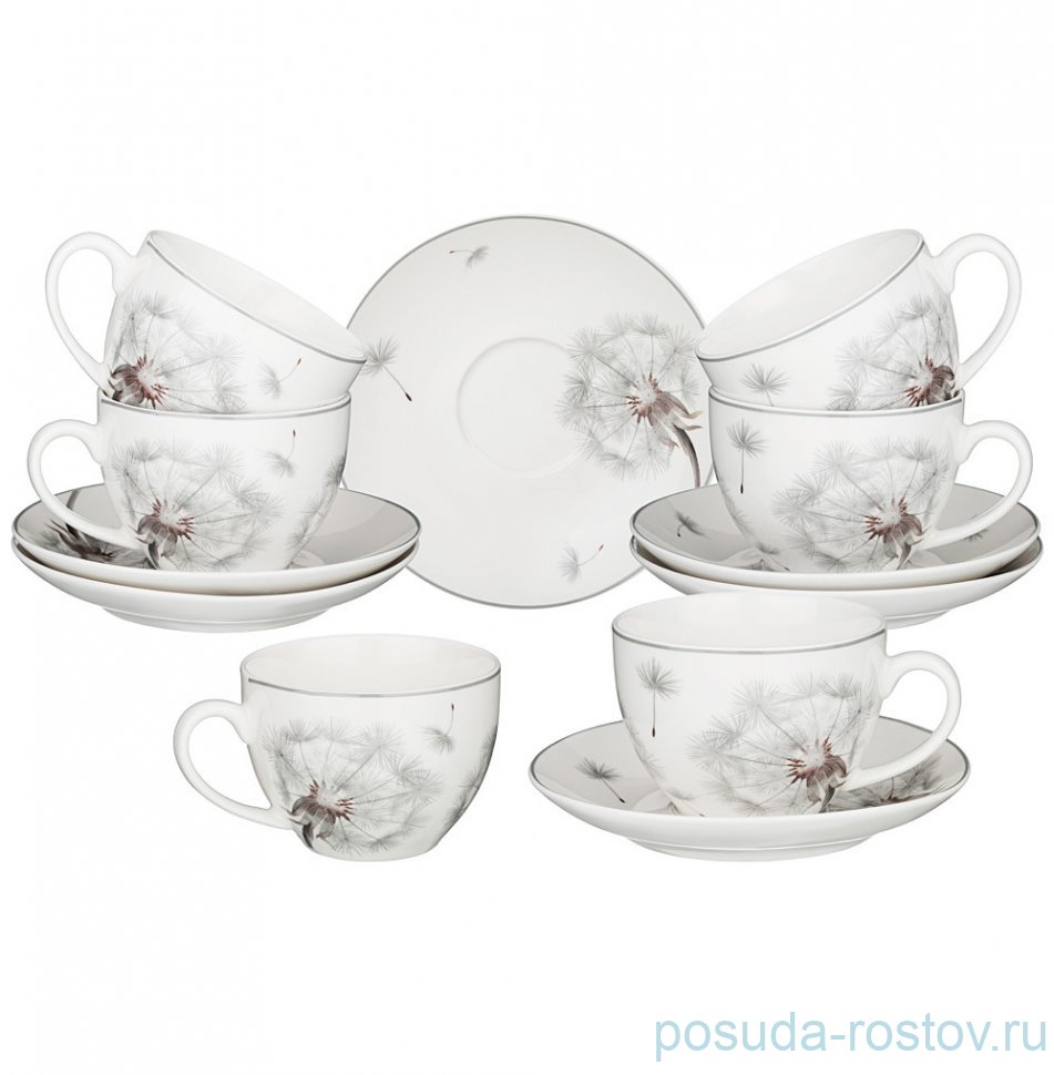 Набор чайных пар 300 мл 6 шт "Dandelion" / 301136