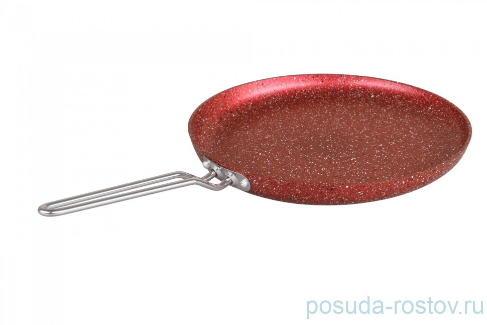 Блинница 26 см антипригарное покрытие красная "Granite Crepe Pan" / 295597
