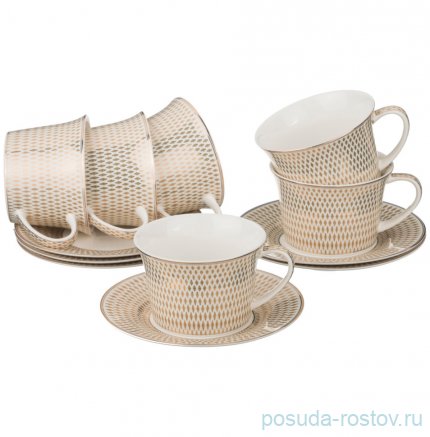 Набор кофейных пар 180 мл 6 шт &quot;Сетка&quot; / 193750