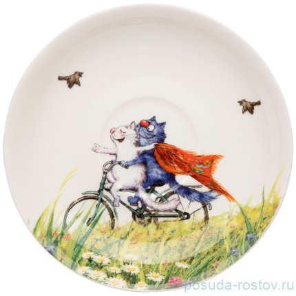 Чайная пара 500 мл 1 шт &quot;Синие коты /Русское поле&quot; / 251961