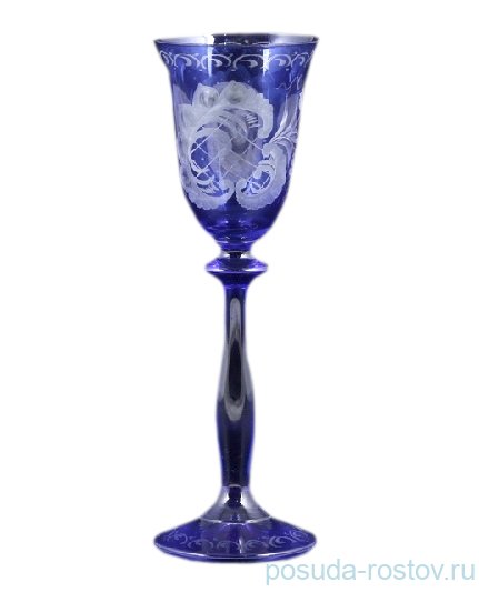 Рюмки 60 мл 6 шт "Анжела /Синие с рисунком" / 059597