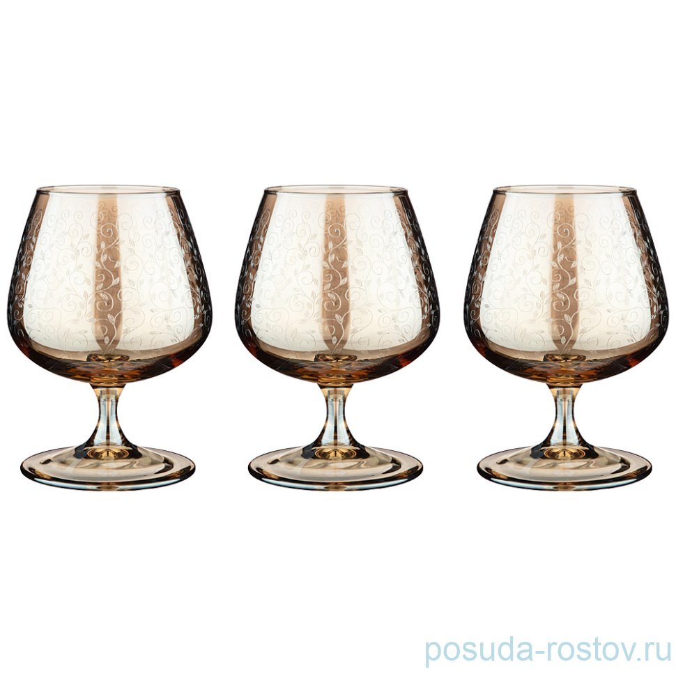 Бокалы для бренди 410 мл 3 шт "Медовый весенний" / 235183