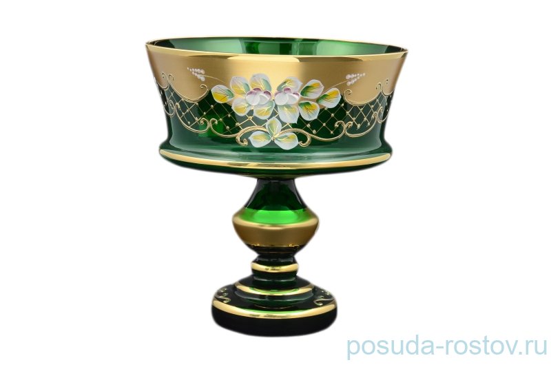Ваза для конфет/фруктов 24 см н/н "Лепка зелёная" B-L 4 / 092831