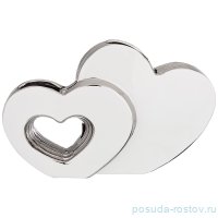 Ваза декоративная 30 х 8 х 19 см &quot;Два сердца /Серебряная коллекция&quot; / 193071